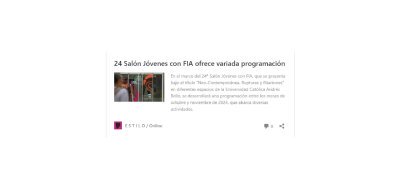 24 Salón Jóvenes con FIA ofrece variada programación – Revista ESTILO