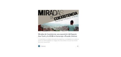 Miradas de Coexistencia: una exposición del Espacio Ana Frank y la UCAB en homenaje a Ricardo Jiménez – PRODAVINCI